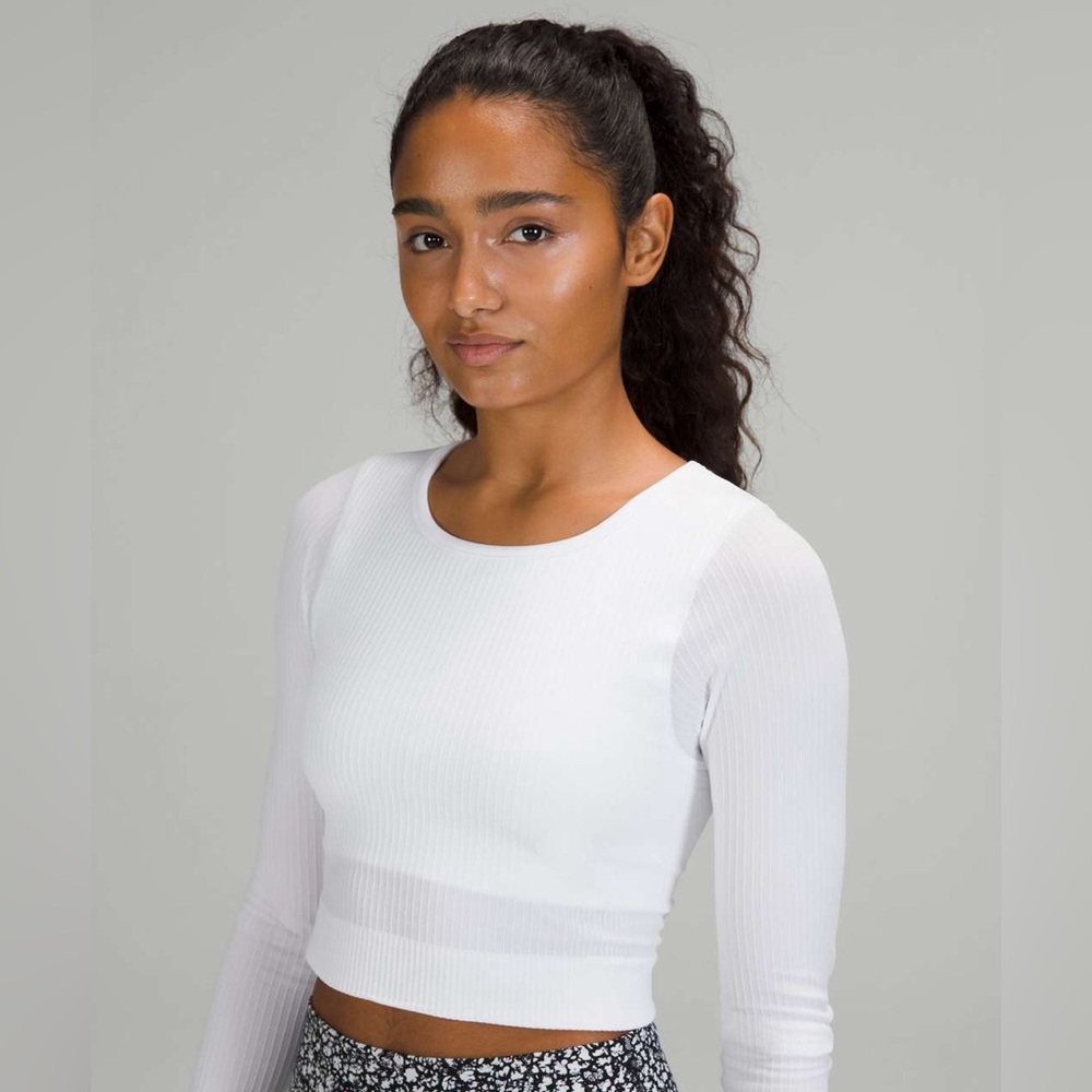 lululemon athletica Crisp White Long Sleeve Tee